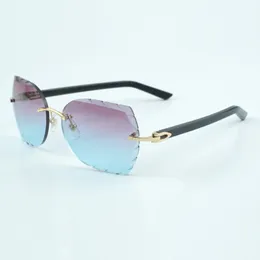 fashion cut lens sunglasses 8300817 high quality natural plate legs sunglasses size 60-18-140 mm