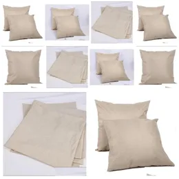 Подушка/декоративная подушка, льняная наволочка с термосублимацией, однотонная подушка для спины, 40 х 40 см, 45, 45 см, 50 см, без вставки, капля Deli Otyuk