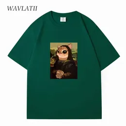 女性のタンクカミスワフラティレディース100％コットンTシャツレディースダークグリーン面白いプリントTシャツ女性