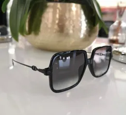 Link1 sunglasses New fashion designer women Simple plate square frame glasses IP plating matte black metal arm top quality UV400 P6295905