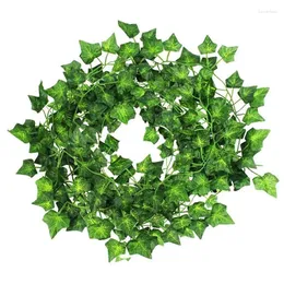 Dekorativa figurer 15 stycken Ivy Plants Decoration Garland Artificial For Home Wedding Garden Stair Window