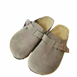 Niemcy kapcie zatykają slajdy dla mężczyzn dla mężczyzn Bost Clogs Sandals Platforma Platforma pantofla męskie mens zamszowy skórzana klamra buta zewnętrzna x3jr#