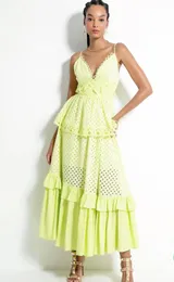 326 XL 2024 Sukienka Milan Runway Spring Summer Tleevevela Mid Cielf Marka tego samego stylu sukienka damska moda Wysoka jakość Bo