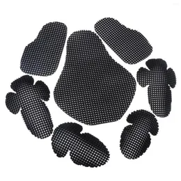 Motorcycle Armor 7 Pieces Black Motorbike Elbow/Back/Shoder/Chest Protection Guards Body Protectors Racing Armours Drop Delivery Autom Otshz