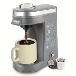 1 Stück, CHULUX Servierbereiter, kleine K-Pads für eine Tasse und gemahlenen Kaffee, grau, für Wohnmobil, Outdoor, Camping, Picknick, Büro, Reisebereiter, Kaffeebar-Zubehör, Schulanfang