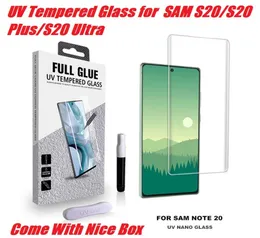 غطاء زجاجي كامل للأشعة فوق البنفسجية من أجل Samsung Galaxy S8 S9 S10 Plus S20 Ultra 5G E Screen Protector Note 20 8 9 10 GRASS7110068