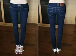 весенняя осенняя мода повседневная к плюс размер хлопчатобумажный бренд женская женская женщина девочки с низкой талией растягиваемые карандашные джинсы 240320