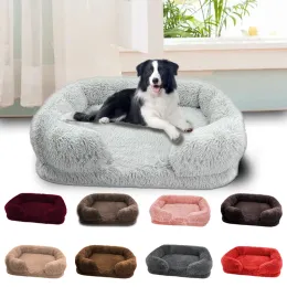 Tapetes novos cães de cachorro grande cão cachorro cama de animal de estimação de inverno espessado cachorro dormindo cama de cama removível cachorro pequeno cão grande cachorro quadrado canil