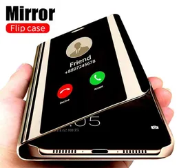 Smart Mirror Flip Case för Samsung Galaxy S21 Ultra S21 S20 S10 S9 Plus A50 A51 A70 A71 A10 A20 A30 Flip Display Case för Galaxy N1481553