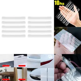 New 10Pcs/Set Transparent Protective Strips Self-Adhesive Anti-Collision Protector Strip Invisible Car Body Door Bumper Stickers