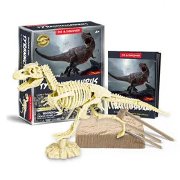 2024 Ny DIY arkeologisk utgrävning Jurassic Animal Model Skeleton Simulation Dinosaur Toy Puzzle Assembly