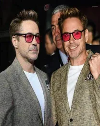 Occhiali da sole Robert Downey per lenti rosse Fashion Men Brand 2021 Acetato Frame con occhiali da pesca14465492