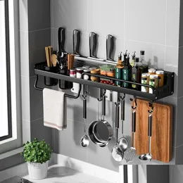 Hooks Rails Kitchen Storage Rack Shelf Aluminium Knife Chopstick Spice Organizer Cutlery Holder Cocina Accesorios de Novedosos Dr OTDV1