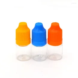 Bottiglie di stoccaggio 150 fiale rigide in PET per campioni Flacone contagocce in plastica vuoto da 3 ml comprimibile con coperchio di protezione per bambini Contenitore riutilizzabile