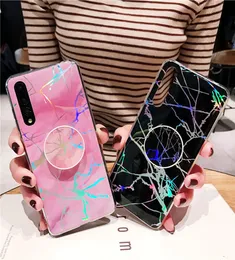 Holo Cover Phone Phone Stand Marble Custodia per iPhone 12 Mini 11 Pro XS Max Samsung Galaxy S10 S20 Plus Note 20 Ultra1274677