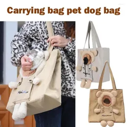 犬のキャリアキャットバッグキャンバストート屋外輸送小犬用ハンドバッグポーチ子犬旅行ペットca c2s1のための片方の肩