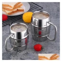 Mugs Drinkware Double Layered Steel Beer Cup Creative 304 Rostfri Milk Cups Tea Coffee Cuplt720 Drop Delivery Home Garden Kitchen Di Otxhg