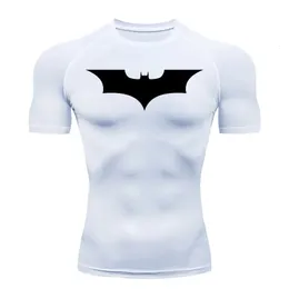 Верхняя спортивная рубашка для бега Мужская футболка Короткая футболка для фитнеса Быстросохнущая тренировка Тренажерный зал Колготки Мышечная рубашка Компрессионная одежда для ММА 240325