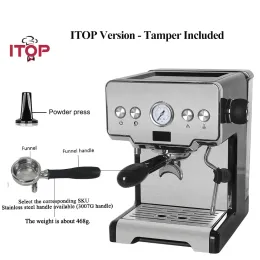 Ferramentas ITOP 15 Bar Tipo Italiano Máquina de Café Espresso com Espuma de Leite Máquina de Café Cappuccino Semi Automática Água Quente