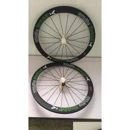 Rodas de bicicleta mais novo estilo carbono branco verde coelho roda de bicicleta 700x25mm v freios d tubar ciclismo tubess drop entrega esportes ao ar livre dh6vy