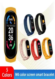 M6 Smart Wrists Fitness Bracelet Banda Freqüência cardíaca Lembrete de fitness watch7402694