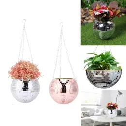 Sepet disko top bitki askı aynası yarımküre flowerpot asılı sepet bahçe balkon asılı pot top ekici ofis süs