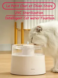 Alimentadores Saúde Silencioso Fonte de Água para Gatos Esterilizador UV Inteligente Dispensador de Água para Animais de Estimação Fonte de Água para Cães Controle APP bebedero de agua mascota