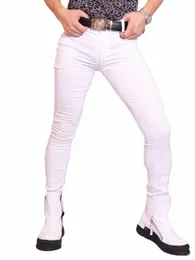 S-3XL Mens مرنة جينز جينز الجينز سراويل القلم الرصاص بنطلون غير رسمي Fi Streetwear Leggings Pantal Pantal SPODNIE JOGGERS N1LE#