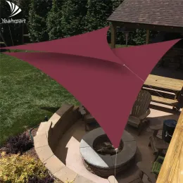 Awnings 5x5x5M Wine red Sun Shade Sail Canopy for 98%UV Block For Outdoor Facility&Activities Patio Garden Awning Toldos Para Exterior