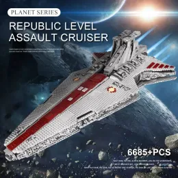 UCS Venator Resule Attack Attack Cruiser Set Building Builds 05077 Mould King Star Plan Toy the Moc-0694 Assembly Bricks Toys Districs Kids Christmas Gifts
