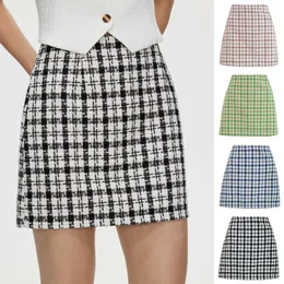 女性用の製品レトロウールホットスカート2023新しいワードバッグヒップスモールフラグメントスタイルハイ待機短いスカート