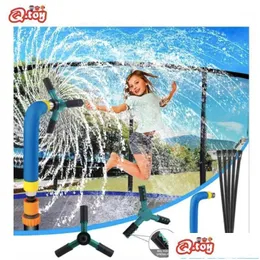 Sports Toys Trampoline Rotary Sprinkler Cooling Device Adjustable Speed Quick Nipple Connector Matically Water Pistola De Drop Deliv Dhagj