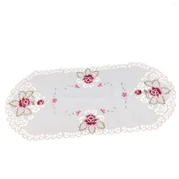 Коврики для стола Прочная высококачественная практичная скатерть с небольшим чехлом Многоразовые атласные дорожки из моющейся белой ткани