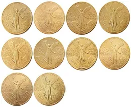Alta qualità 19211947 10 pezzi Messico oro 50 peso moneta copia coin5331631