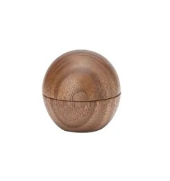 Jibill Wood 2 lager Rökning Herb Grinder Ball Form Tobacco Crusher Present till rökare WMMY0005501082