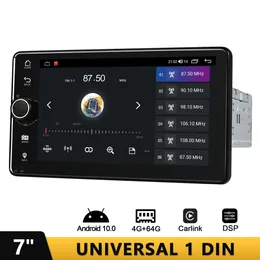 새로운 UI 7 인치 단일 DIN 안드로이드 10 범용 자동차 라디오 GPS Navi Carplay GPS 기쁨