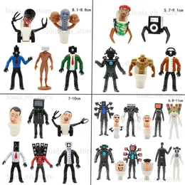 Figuras de brinquedo de ação Skibidi Toilet Man Camera Man Figura TV Man Speaker Man Modelo Cameraman Action Figures Decorações PVC Doll Toy Collectible T240325