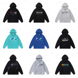 Trapstar Shooters Tracksuit Hoodie Homens Hoodies Designer Moletom Capuche Mistura de Algodão Carta Imprimir Manga Longa Sportwear Fatos de Alta Qualidade para Mens