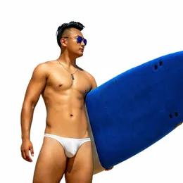 WG52 2022 새로운 솔리드 흰색 꽉 꽉 허리 남자 수영복 반 팩 엉덩이 비키니 뜨거운 게이 남자 thg 수영복 수영 트렁크 브리프 v178#
