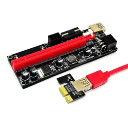 VER009S PCI-E Riser Card 009S PCI Express PCIE 1X To 16X Extender 0.6M USB 3.0 Cable SATA To 6Pin Power for Video Cardfor PCI-E Extender Cable