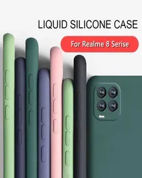 För Realme 8 Pro Case Cover för 8 C21 7 GT Narzo 30 5G Coque Funda Original Liquid Silicone Soft TPU Phone Bumper3758875