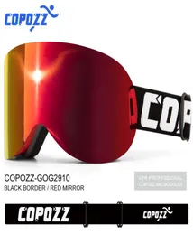 Copozz Googles Snowboard Gözlükleri Erkek Kadın Antifog Silindirik Kar Gözlükleri UV Koruma Kış Sporları Gafas Kayak Q01075641765