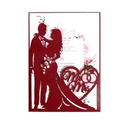 Nya bröllopsinbjudningskort Laser Cutting Hollow Out Valentine039S Day Wedding Favors Special Party Cards Säljer9667948