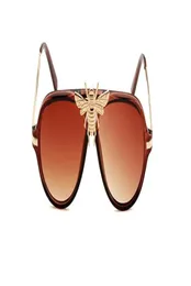 2019New Big Bee Fashion Solglasögon Trendglasögon 100 UV -skydd Luxury Outdoor Sport Vintage Women Sun Glass Retro Eyewear Fre8877516