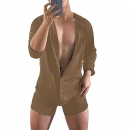 Elegante Venda Quente Loungewear INCERUN Novos Homens Sólidos Bodysuits de Malha Casual Estilo Fiable Masculino Macacão de Ângulo Plano S-5XL 2023 B0QL #