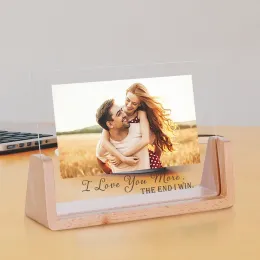 Frame Personalized Couples Photo Frame I Love You More The End I Win Picture Frames Keepsake for Him Her Birthday Anniversary Gifts