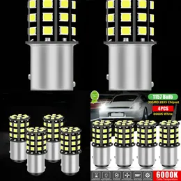 Atualização 2/4 unidades 1157 33 SMD branco carro luzes de freio LED lâmpada de sinalização traseira lâmpadas LED reversas traseiras automáticas