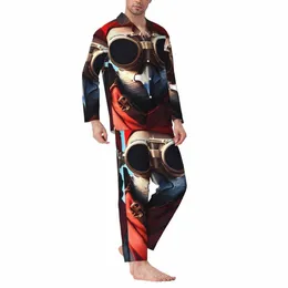 divertente animale pigiama autunno pirata gabbiano vintage oversize pigiama set uomo Lg-manicotto Kawaii Night Design pigiami y46i #