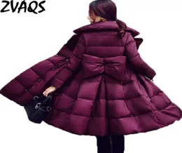 ZVAQS 겨울 재킷 여성 2017 뉴 웨이브 스커트 겨울 자켓은 칼라 여성 슬림 코트 두꺼운 따뜻한 파카 ST23645903331