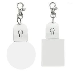 Keychains Sublimation Blank LED Acrylic DIY Decorations Hanging Ornaments